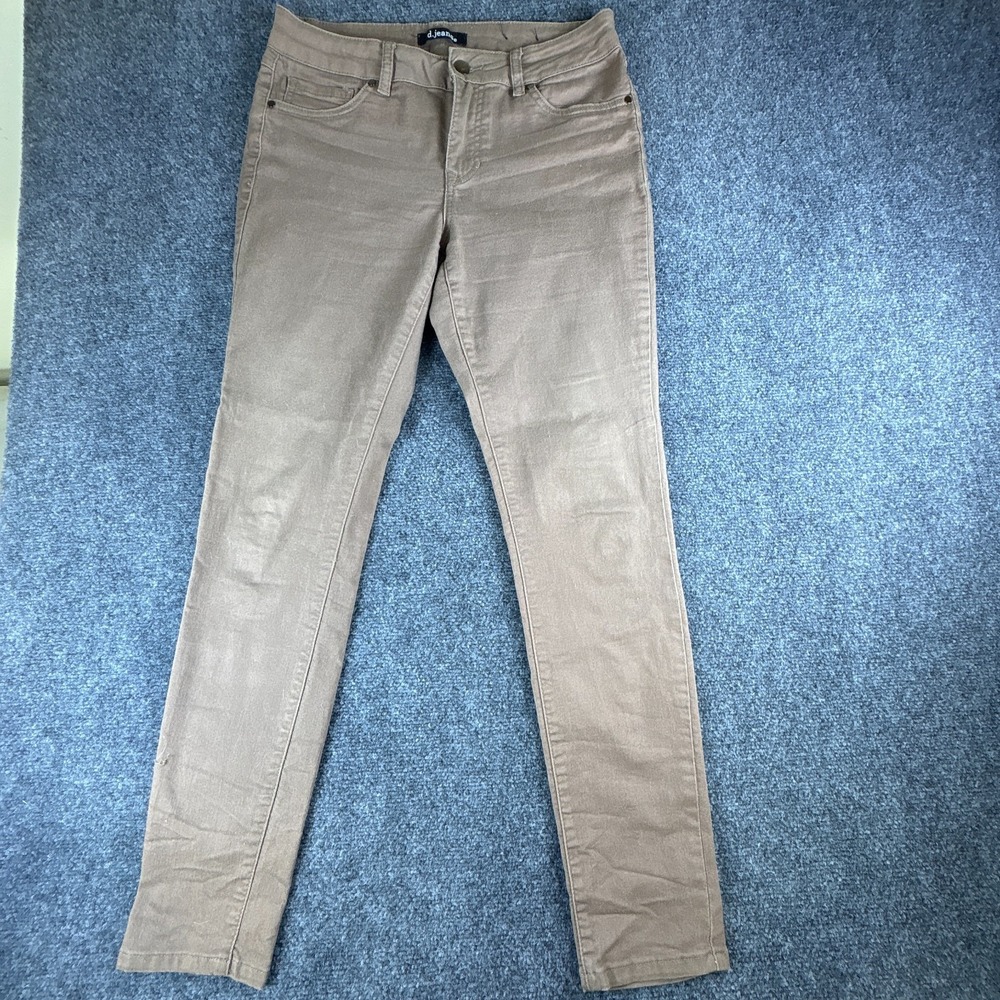 D. Jeans Skinny Womens 30x29.5 Brown Denim Cotton Stretch Mid Rise Everyday Wear